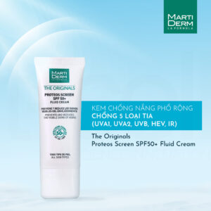 Kem Chống Nắng MartiDerm Phổ Rộng Bảo Vệ Toàn Diện 40ml The Originals Proteos Screen SPF50+ Fluid Cream